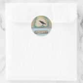 Tiny Art # 602 - Verschiedene Vögel Original-Maler Runder Aufkleber (Tasche)