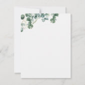 Tiny Baby Lamb und Eukalyptus-Taufe Dankeskarte (Rückseite)