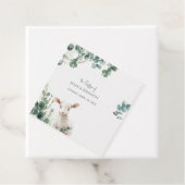 Tiny Baby Lamb und Eukalyptus-Taufe Geschenkanhänger (Beispiel)