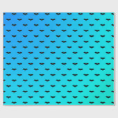 Tiny Bats Blue Geschenkpapier (Flach)