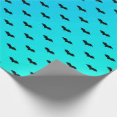 Tiny Bats Blue Geschenkpapier (Ecke)