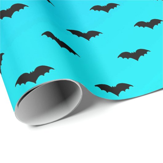 Tiny Bats Blue Geschenkpapier (Rolleneckpunkt)