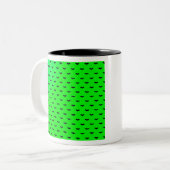 Tiny Bats Green Zweifarbige Tasse (Vorderseite Links)