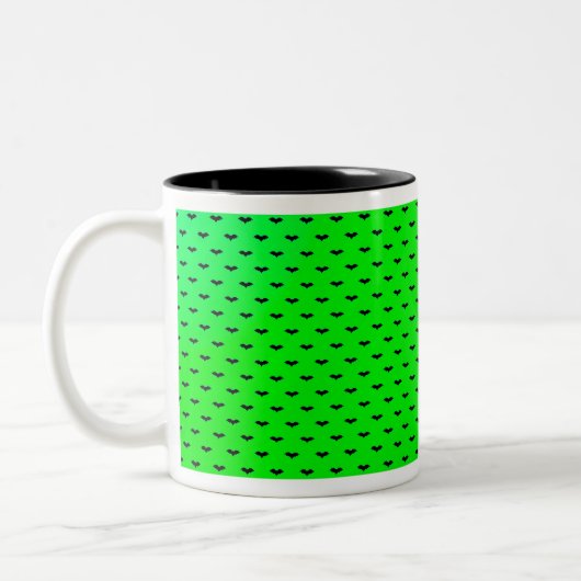 Tiny Bats Green Zweifarbige Tasse (Links)