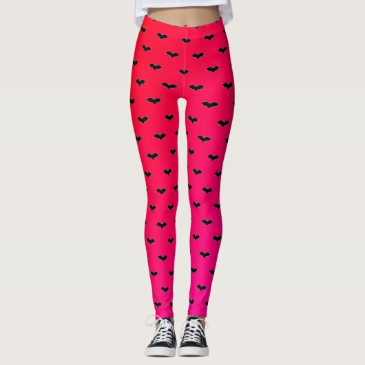 Tiny Bats Pink Leggings (Vorderseite)