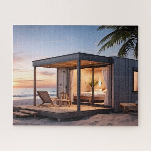 TINY BEACH HOUSE JIGSAW PUZZLE (Horizontal)