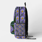 Tiny Bee on Lila Aster Blume Personalisiert Bedruckter Rucksack (Rechts)