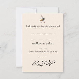Tiny Bee Wedding Repair Card RSVP Karte