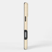 Tiny Beige Gingham Signature iPhone Hülle (Rechte Seite)