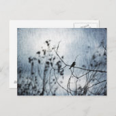 Tiny Bird Silhouette Postcard Postkarte (Vorne/Hinten)