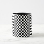 Tiny Black and White Checked Pattern Tasse (Zentrum)