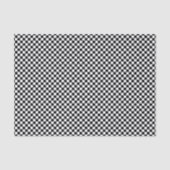Tiny Black and White Checked Seidenpapier (Vorderseite)