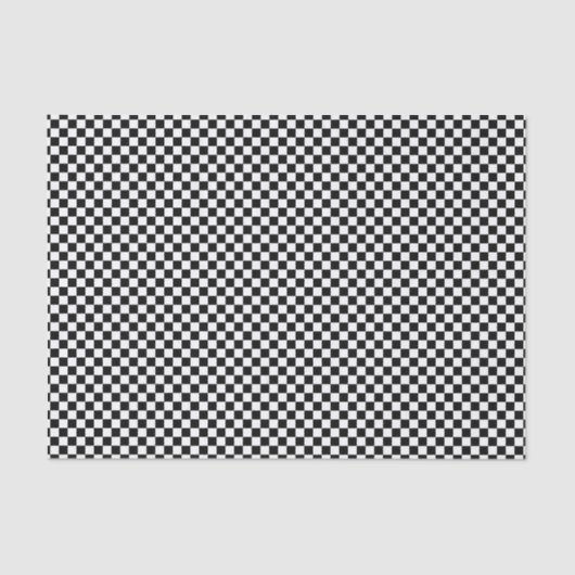 Tiny Black and White Checked Seidenpapier (Vorderseite)