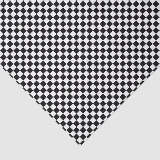 Tiny Black and White Checked Seidenpapier (Ausschnitt)