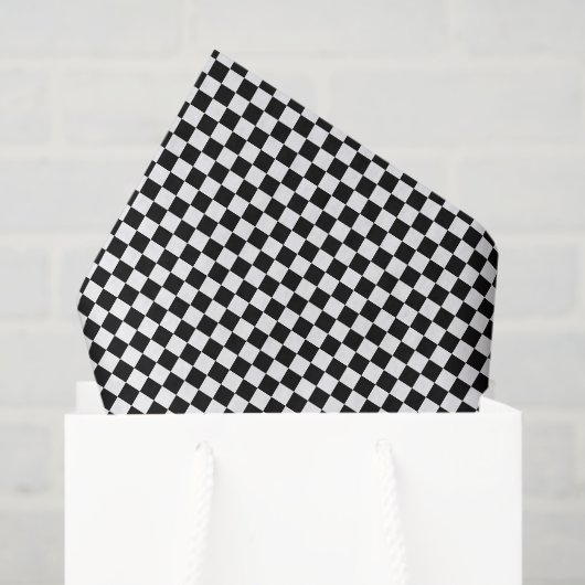 Tiny Black and White Checked Seidenpapier (Geschenktüte)