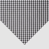 Tiny Black and White Checked Seidenpapier (Detail)