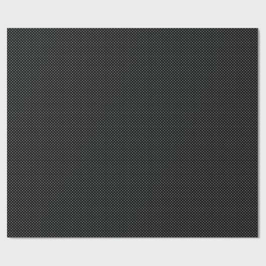 Tiny Black and White Polka Dots Geschenkpapier (Flach)