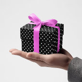 Tiny Black and White Polka Dots Geschenkpapier