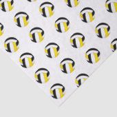 tiny black gold volleyballs pattern seidenpapier (Detail)