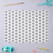 tiny black gray volleyballs pattern seidenpapier (Basteln)