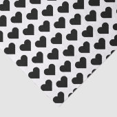 Tiny Black Hearts Musterteppichpapier Seidenpapier (Detail)