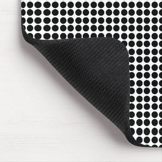 Tiny Black Polka Dot Pattern Mousepad (Ecke)