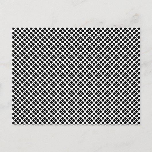 Tiny Black Polka Dot Pattern Postkarte (Vorderseite)