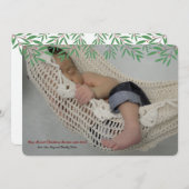 Tiny Blätter Holiday Foto Card Feiertagskarte (Vorne/Hinten)