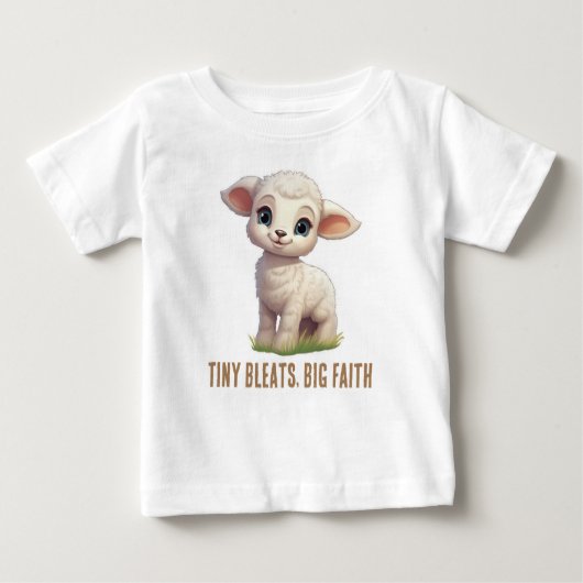Tiny Bleats, großer Glaube Baby T-shirt (Vorderseite)