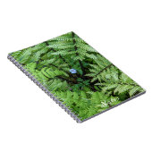 Tiny Blue Blume und Ostrich Fern Floral Notizblock (Rechte Seite)