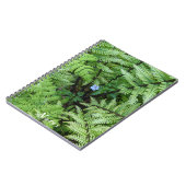 Tiny Blue Blume und Ostrich Fern Floral Notizblock (Linke Seite)