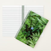 Tiny Blue Blume und Ostrich Fern Floral Notizblock (Innen)