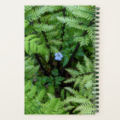 Tiny Blue Blume und Ostrich Fern Floral Notizblock (Rückseite)