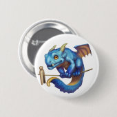Tiny Blue Dragon Button (Vorne & Hinten)