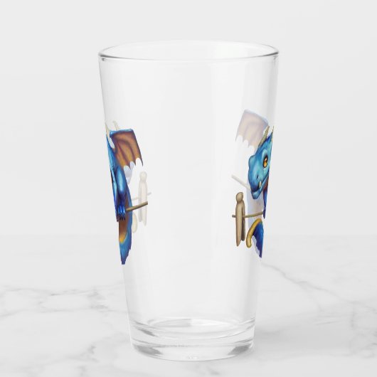 Tiny Blue Dragon Glas (Links)