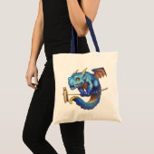 Tiny Blue Dragon Tragetasche (Vorderseite (Produkt))