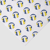 tiny blue gold volleyballs pattern seidenpapier (Detail)