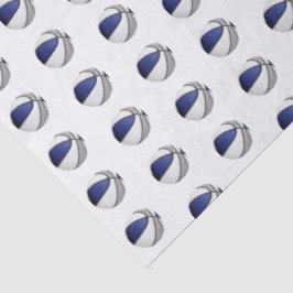 tiny blue gray basketballs pattern seidenpapier