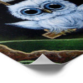 TINY BLUE OWL SCHWINGEN VOM Mond Poster (Ecke)