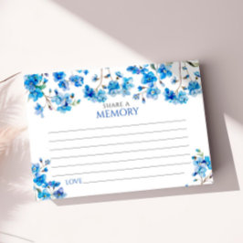 Tiny Blue Wildblumen Beerdigung eine Memory Card g RSVP Karte