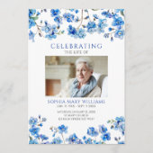 Tiny Blue Wildblumen Beerdigungsauftrag Programm (Vorderseite)