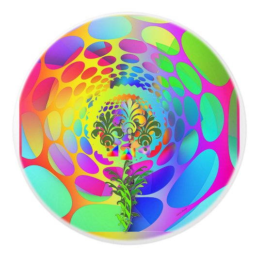 TINY-BLUME KERAMIKKNAUF (Vorderseite)