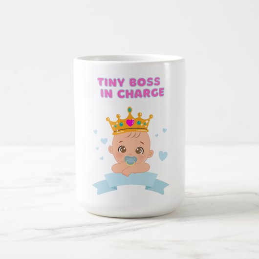 Tiny Boss in Charge - kühne, lustige Kleinkind Kaffeetasse (Mittel)