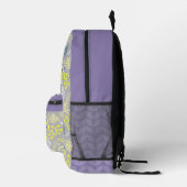 Tiny Bouquet Blume Gray Lavendel Bedruckter Rucksack (Rechts)