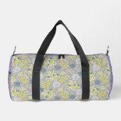 Tiny Bouquet Blume Gray Lavendel Duffle Bag (Rückseite)
