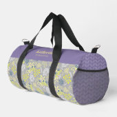Tiny Bouquet Blume Gray Lavendel Duffle Bag (Rechte Ecke)