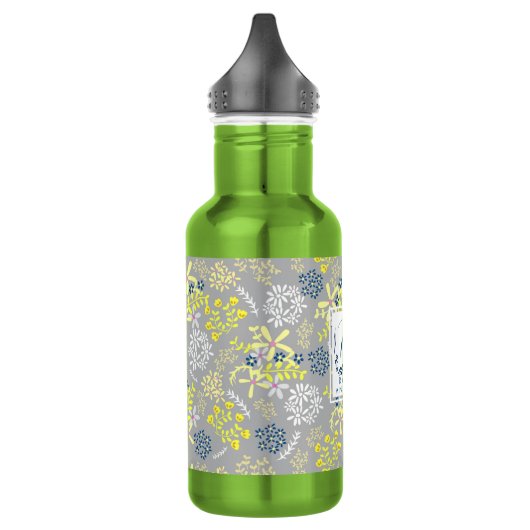 Tiny Bouquet Blume Gray Lavendel Edelstahlflasche (Links)