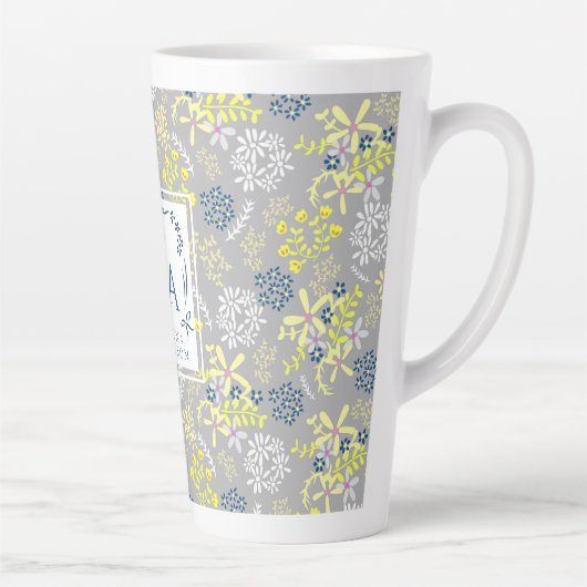 Tiny Bouquet Blume Gray Lavendel Milchtasse (Rechts)