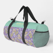 Tiny Bouquet Blume Lavender Aquamarin Duffle Bag (Rechte Ecke)