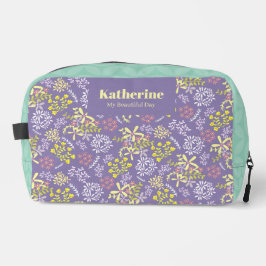 Tiny Bouquet Blume Lavender Aquamarin Waschbeutel